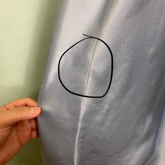 Reformation Casette Sleeveless Silk Midi Dress Cross Back Size 4 Light Blue - Picture 9 of 10